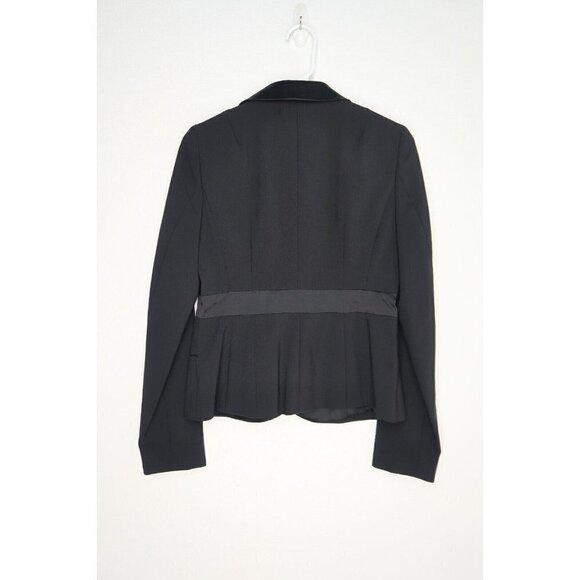 Laundry by Shelli Segal Crop Blazer Jacket Womens Size 4 Black Office Work - Picture 6 of 10